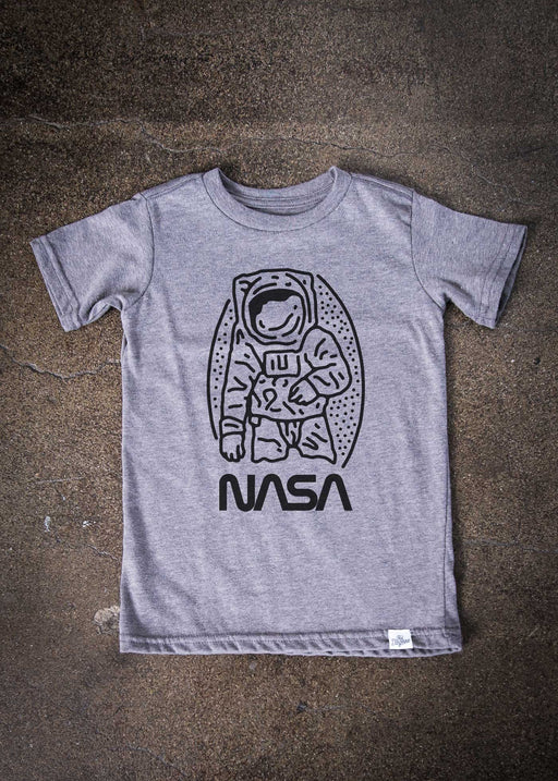 NASA Astronaut Minimal Kid's Heather Grey T-Shirt alternate view