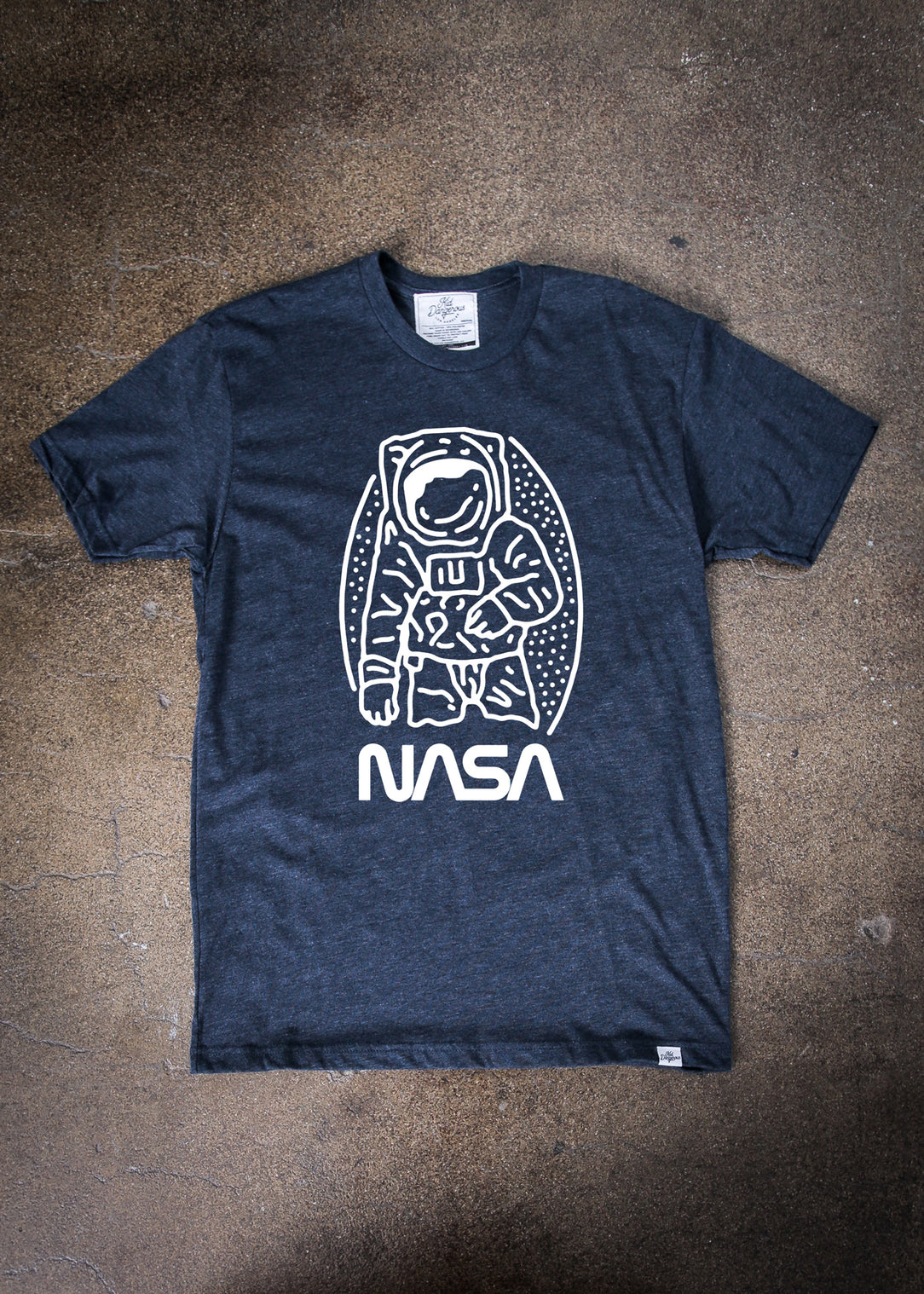 Navy Heather Minimal Kid Dangerous Men\'s T-Shirt — Astronaut NASA Classic