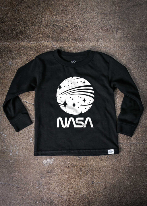NASA Galaxy Kid's Black Long Sleeve alternate view