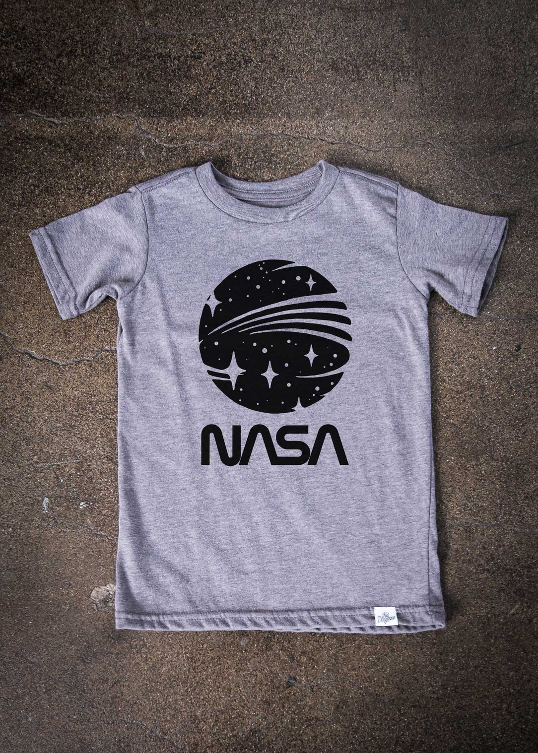 NASA Galaxy Kid\'s Heather Grey T-Shirt — Kid Dangerous