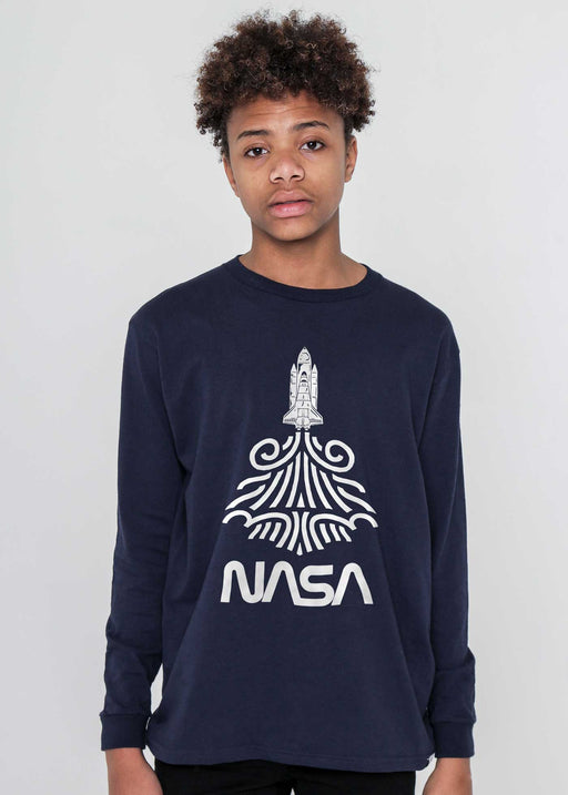 NASA Liftoff Kid's Navy Long Sleeve alternate view