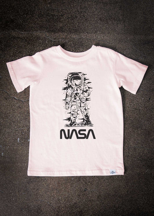 NASA One Small Step Kid's Pink T-Shirt alternate view