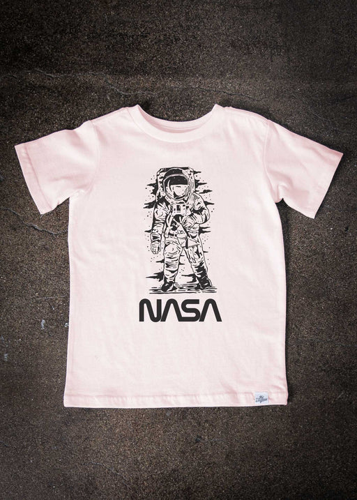 NASA One Small Step Kid's Pink T-Shirt alternate view