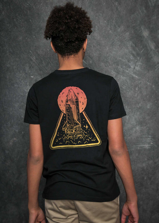 NASA Shuttle Badge Kid's Black T-Shirt alternate view