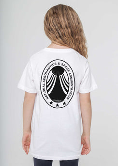 Voyage Dangerous Kid T-Shirt — White NASA Badge Kid\'s