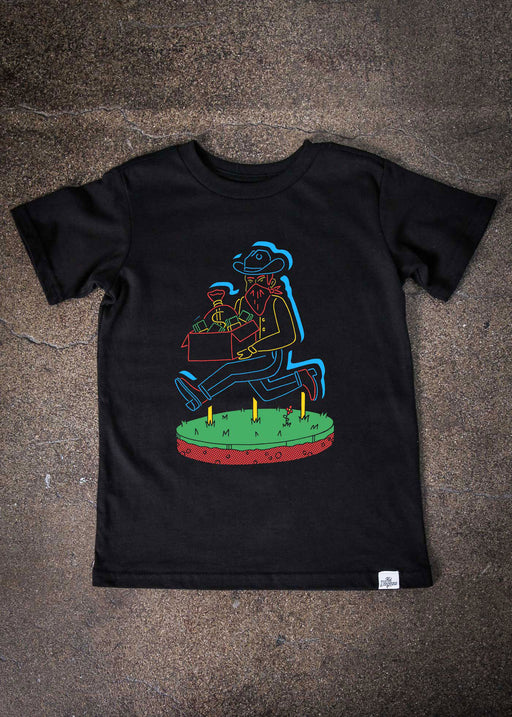 Neon Robber Kid's Black T-Shirt alternate view