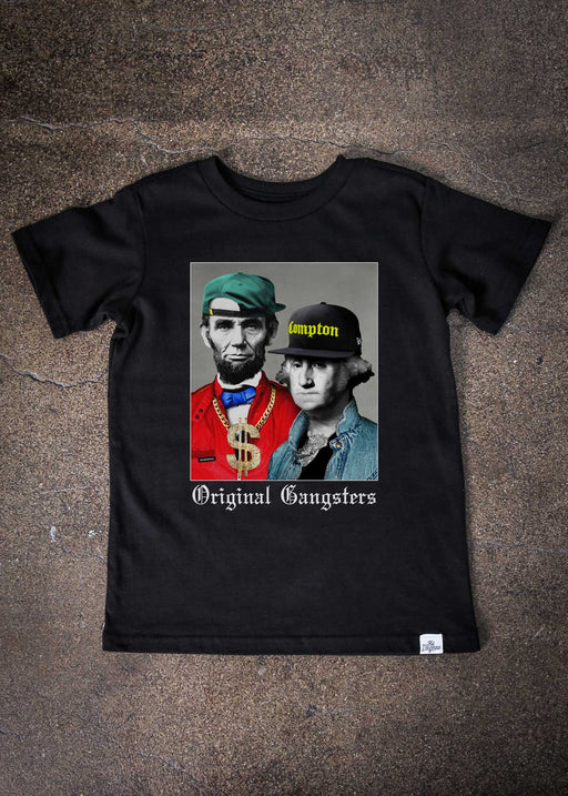 Original Gangsters Duo Kid's Black T-Shirt