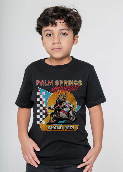 Palm Springs Motorway Kid's Black T-Shirt
