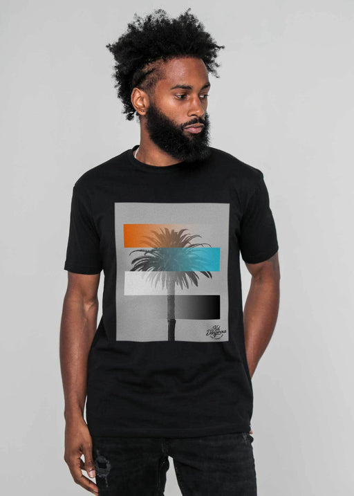 Palm Gradient Men's Black Classic T-Shirt