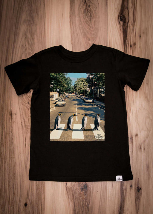 Penguin Road Kid's Black T-Shirt alternate view