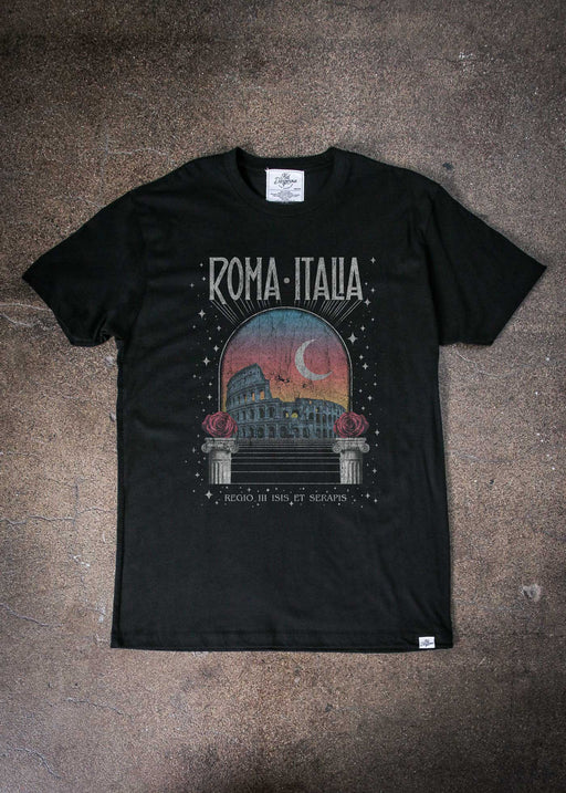 Roma Italia Men's Black Classic T-Shirt alternate view