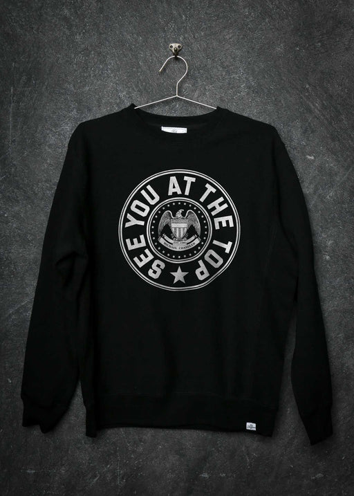 See You at the Top Crest Black Crewneck Sweatshirt