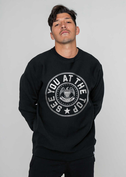 See You at the Top Crest Black Crewneck Sweatshirt alternate view