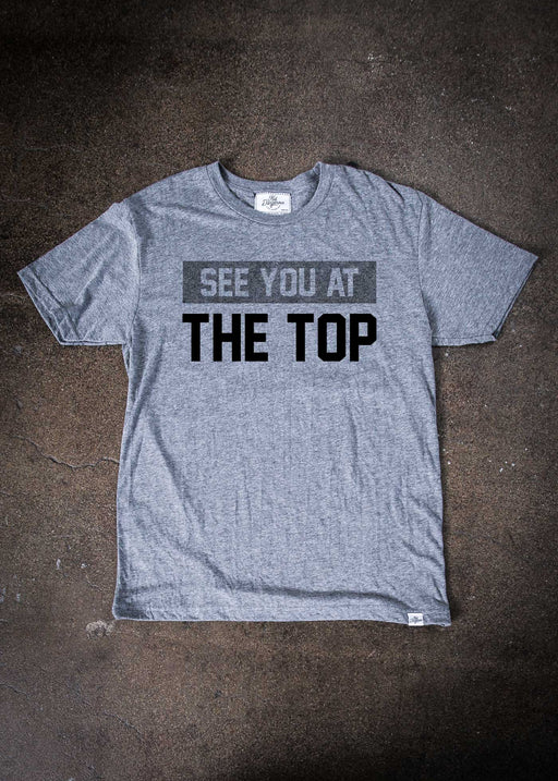 See You at the Top Halftone Men's Heather Grey Classic T-Shirt alternate view