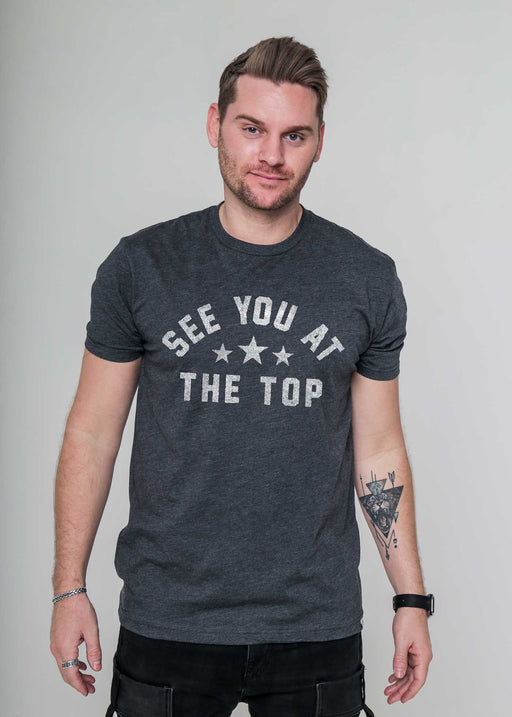 See You at the Top Stars Men's Charcoal Classic T-Shirt