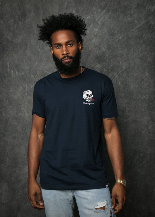 Skull & Rose Men's Navy Classic T-Shirt