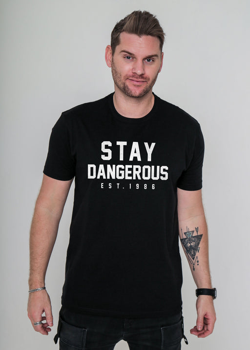 Stay Dangerous Collegiate Black Classic T-Shirt alternate view