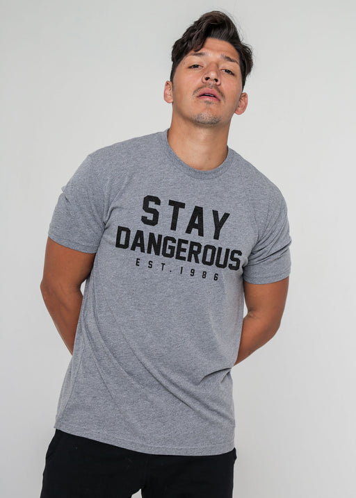 Stay Dangerous Collegiate Heather Grey Classic T-Shirt