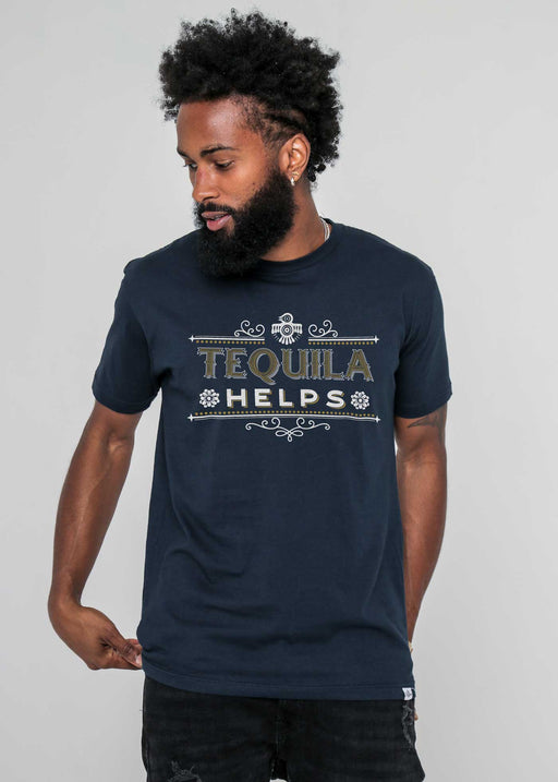 Tequila Helps Men's Navy Classic T-Shirt alternate view