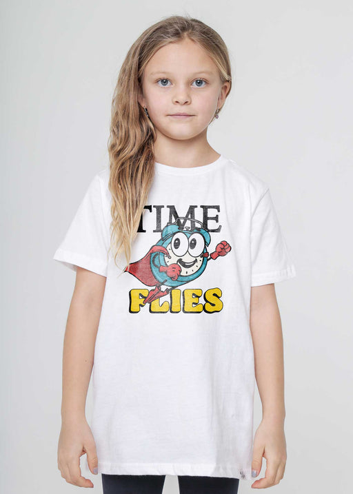 Time Flies Kid's White T-Shirt