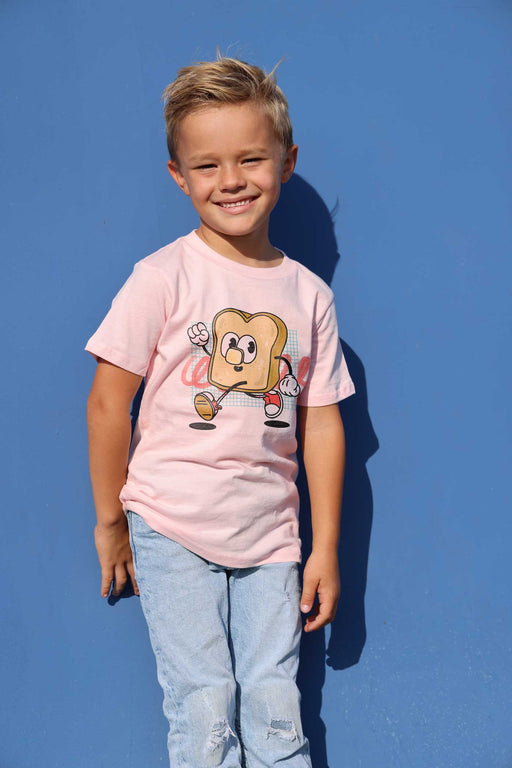 Toast Cartoon Kid's Pink T-Shirt