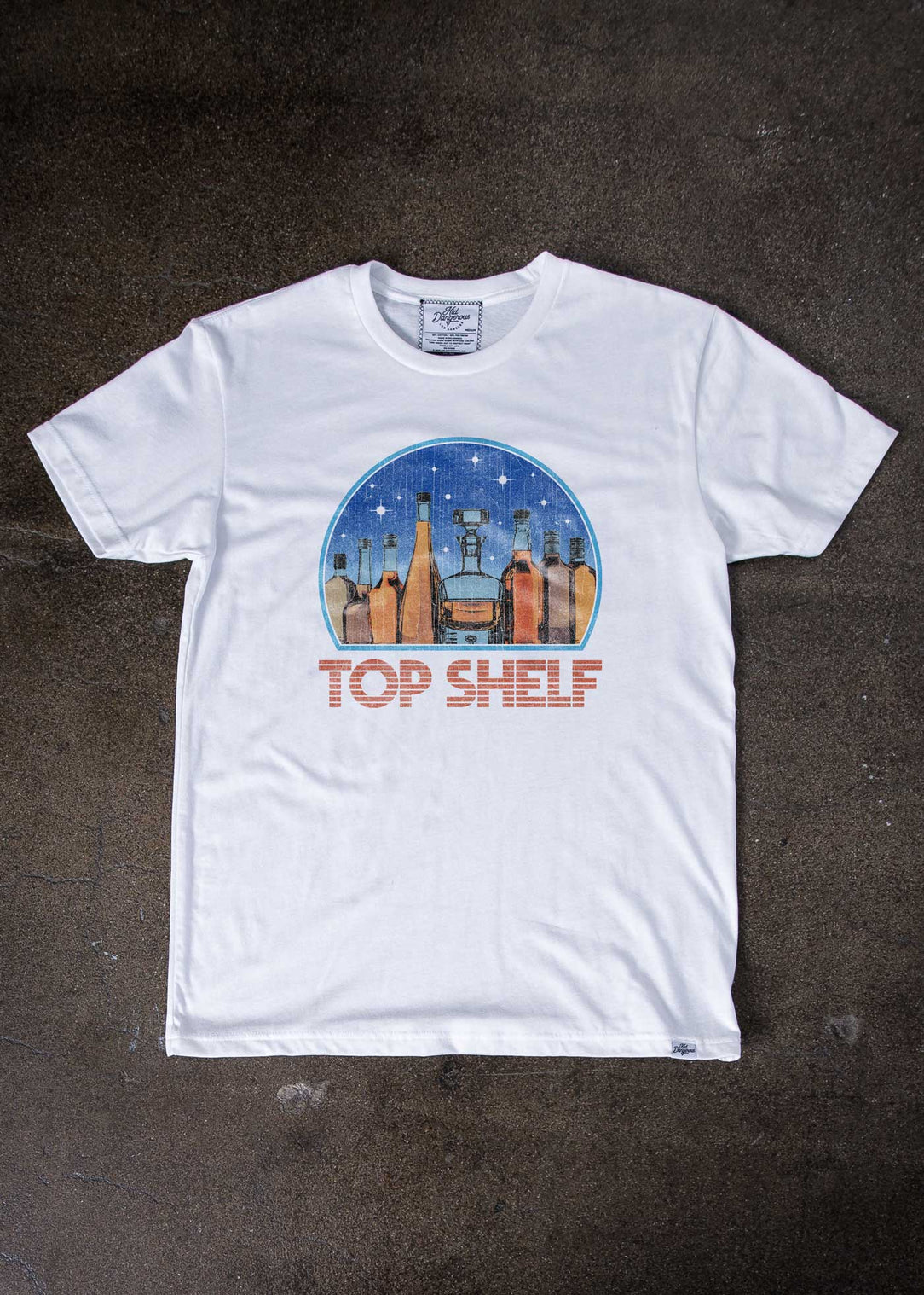 Top Shelf Space Men\'s T-Shirt Kid — White Dangerous Classic