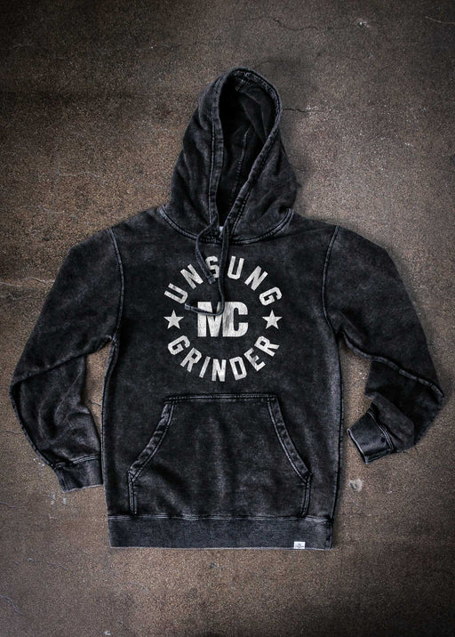 Unsung Grinder MC Mineral Wash Black Pullover Hoodie