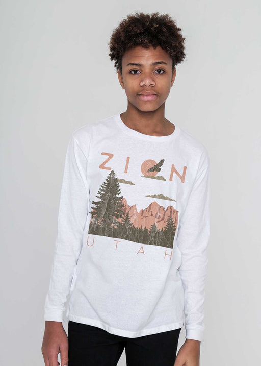 Zion Kid's White Long Sleeve alternate view
