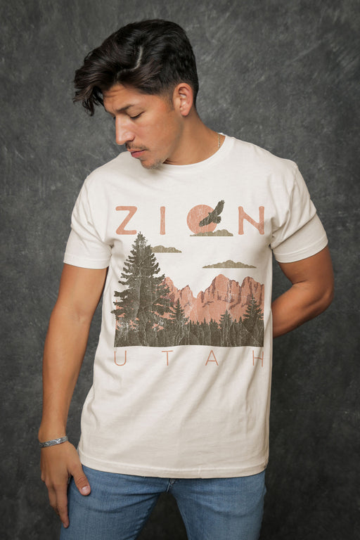 Zion Men's Antique White Classic T-Shirt alternate view